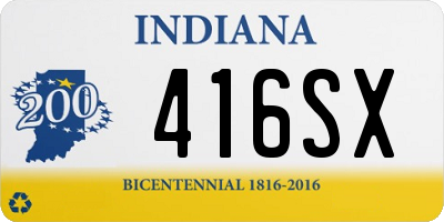 IN license plate 416SX