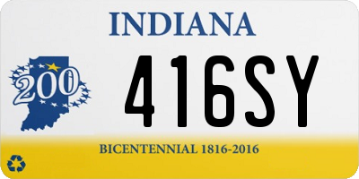 IN license plate 416SY