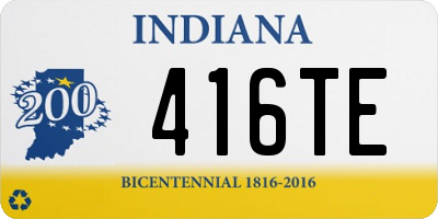 IN license plate 416TE