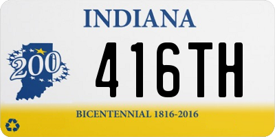 IN license plate 416TH