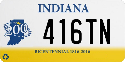 IN license plate 416TN