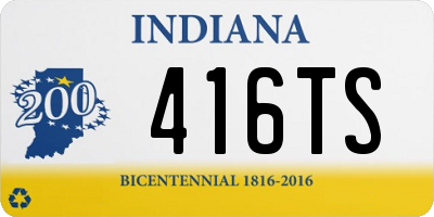 IN license plate 416TS