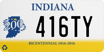 IN license plate 416TY