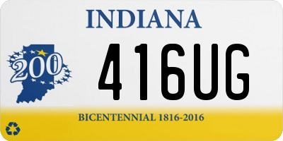 IN license plate 416UG