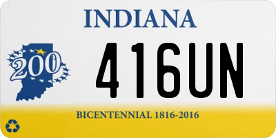 IN license plate 416UN