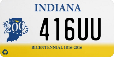 IN license plate 416UU