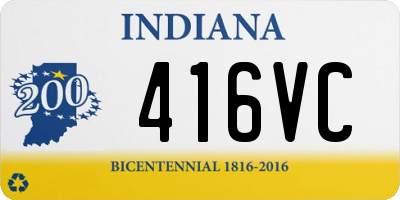 IN license plate 416VC