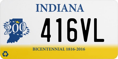 IN license plate 416VL