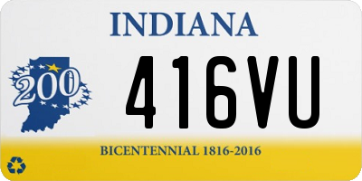 IN license plate 416VU