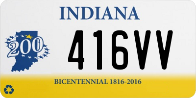 IN license plate 416VV