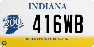 IN license plate 416WB