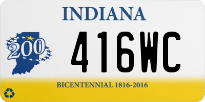 IN license plate 416WC