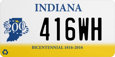 IN license plate 416WH