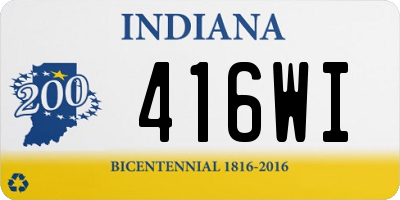 IN license plate 416WI