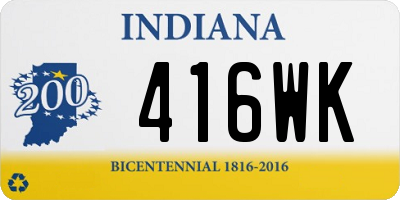IN license plate 416WK