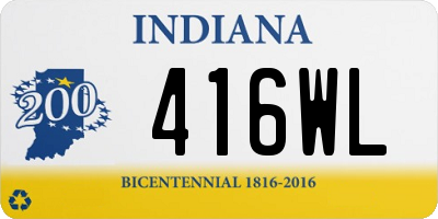 IN license plate 416WL