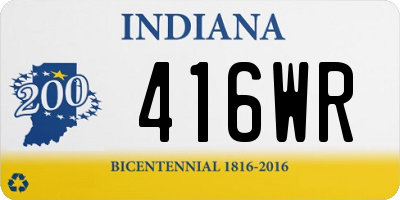 IN license plate 416WR