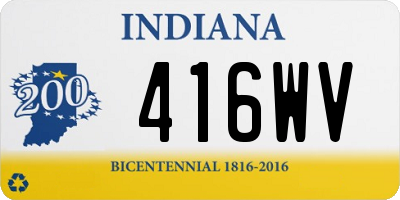 IN license plate 416WV