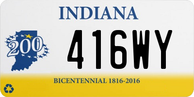 IN license plate 416WY