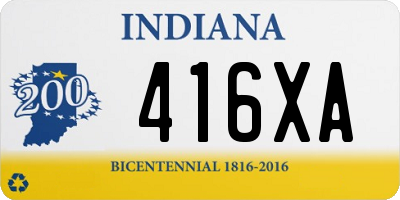 IN license plate 416XA