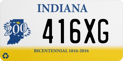 IN license plate 416XG