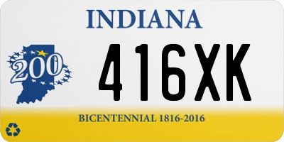 IN license plate 416XK