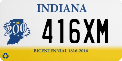 IN license plate 416XM