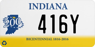 IN license plate 416Y