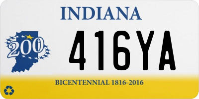 IN license plate 416YA