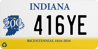 IN license plate 416YE