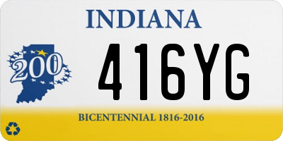 IN license plate 416YG