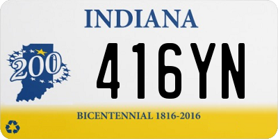 IN license plate 416YN