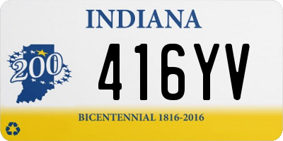 IN license plate 416YV