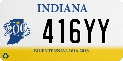 IN license plate 416YY