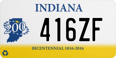 IN license plate 416ZF