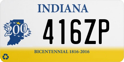 IN license plate 416ZP