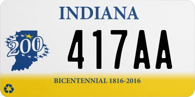 IN license plate 417AA