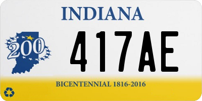 IN license plate 417AE