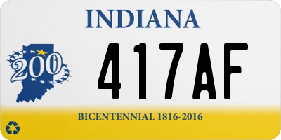 IN license plate 417AF