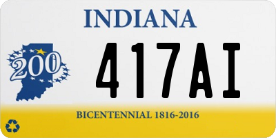 IN license plate 417AI