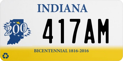 IN license plate 417AM