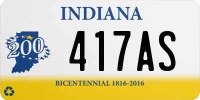 IN license plate 417AS