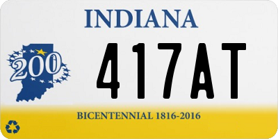 IN license plate 417AT