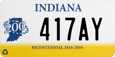 IN license plate 417AY