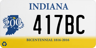 IN license plate 417BC