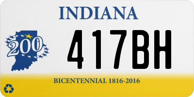 IN license plate 417BH