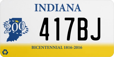 IN license plate 417BJ