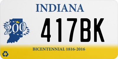 IN license plate 417BK