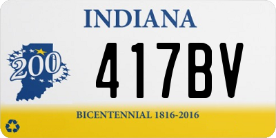 IN license plate 417BV