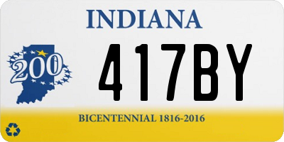 IN license plate 417BY